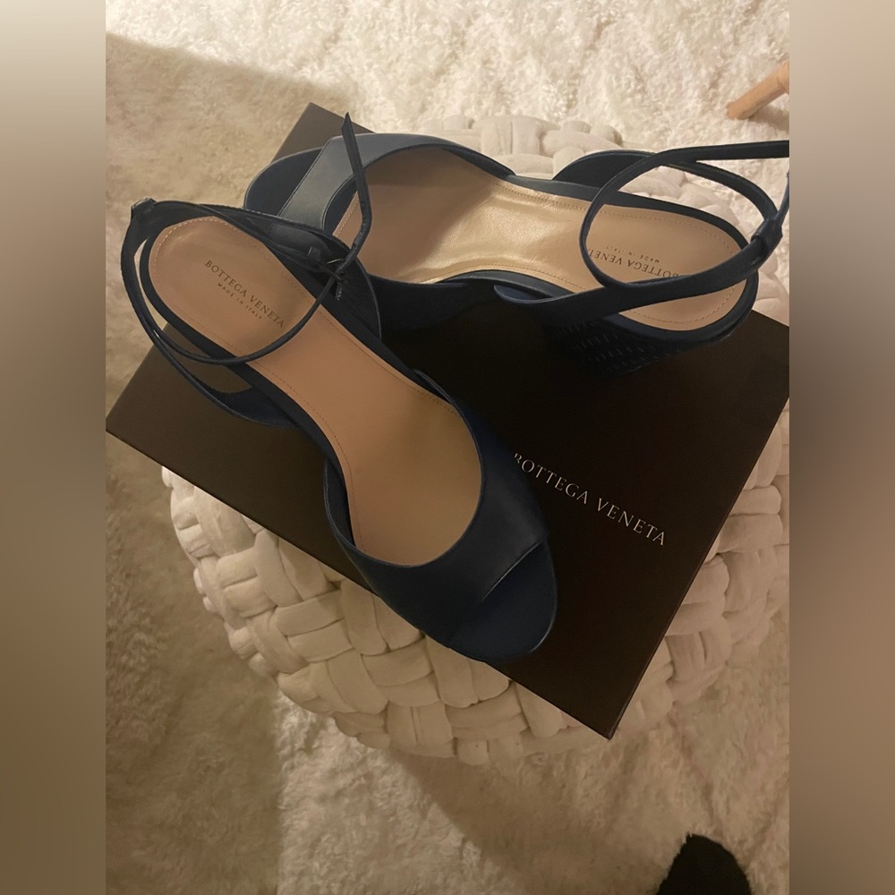 Blue Bottega Veneta Heels